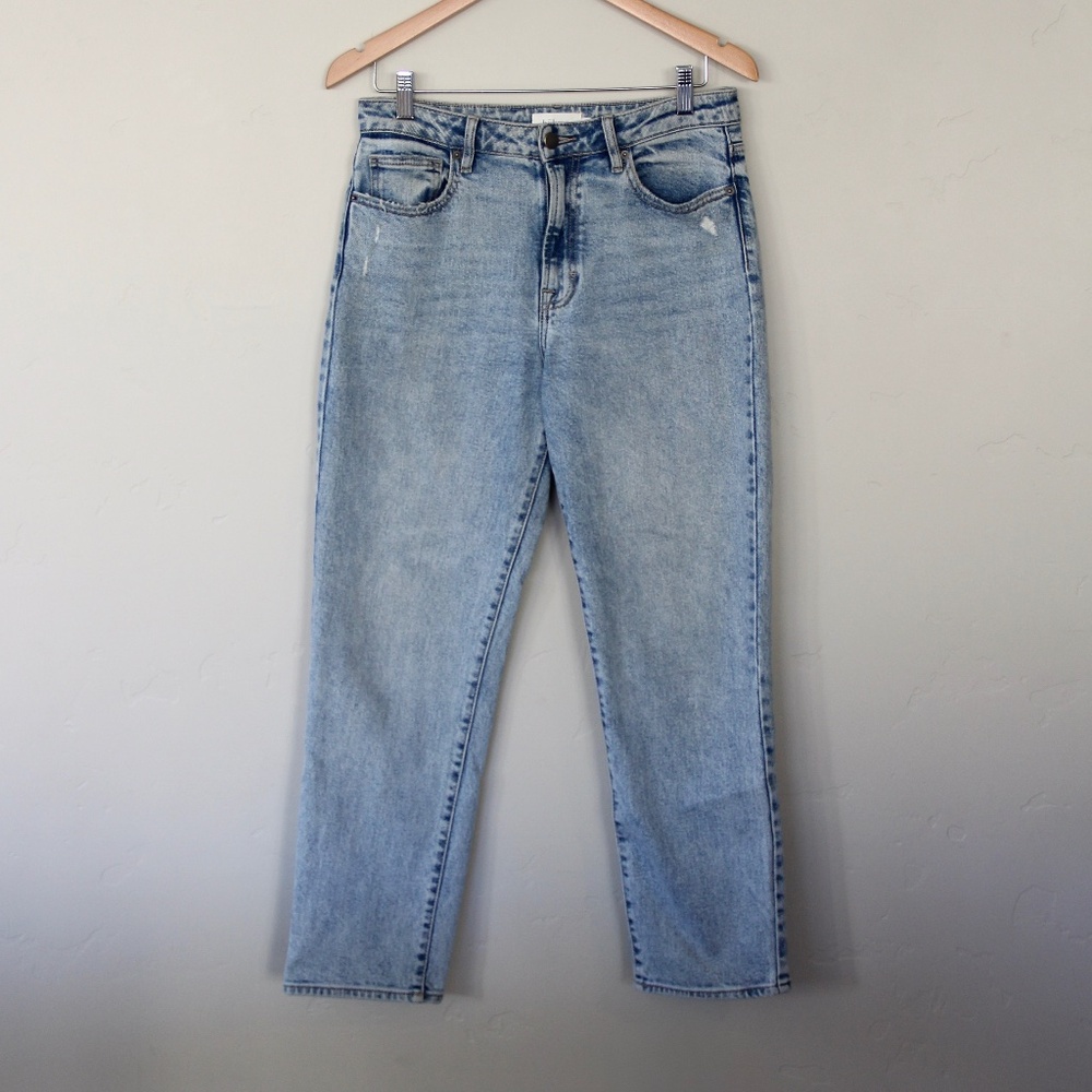 Bohme Georgia Straight Leg Jeans Light Wash High Rise 27
